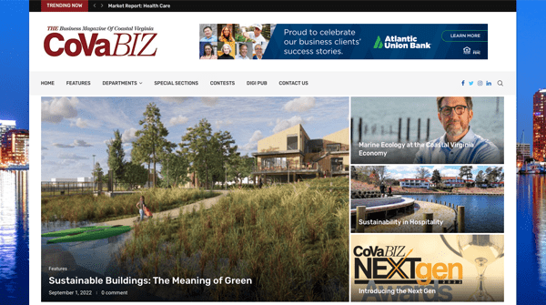 cova biz mag website