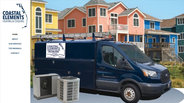 Coastal Elements HVAC website developed by VistaGraphics and VistaDigital Agency